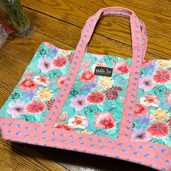 Matilda Jane Bags Matilda Jane Tote Bag Pink Floral Canvas With